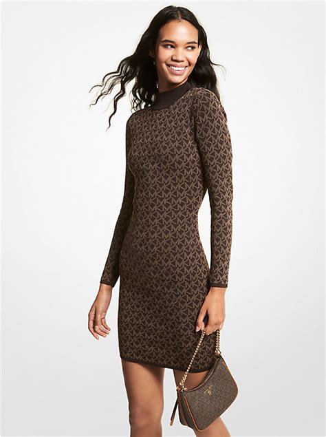 michael kors jacquard sweater dress|MICHAEL Michael Kors Jacquard Sweater Dress .